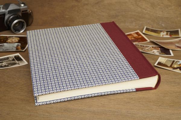 Handmade beautiful photo album with bright pages